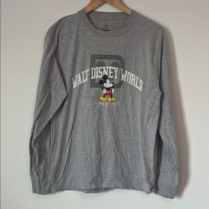 DISNEY Gray Disney World Long Sleeve T-Shirt
